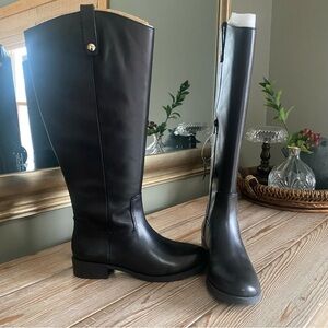 *NWT* Fawne Wide-Calf Leather Knee High Boots, Created for Macy's
